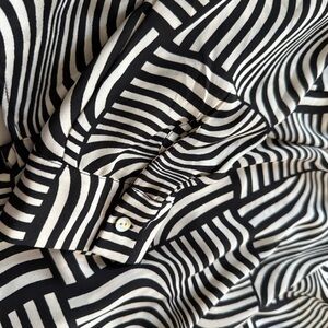 Rose & Olive Geometric Black and White Men's Shirt